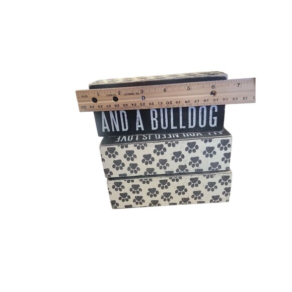 All You Need Is Love & A Bulldog Wooden Box Sign - Picture 4 of 4